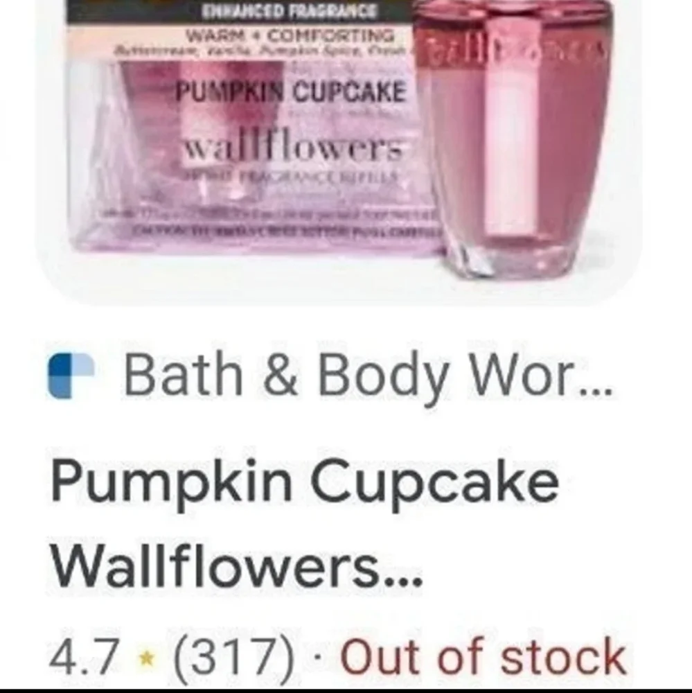 PUMPKIN CUPCAKE Wallflowers Refills 2-Pack BNWT SO